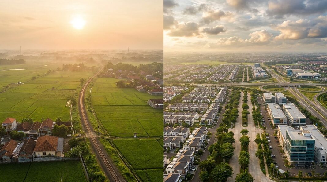 parung-panjang-investasi-before-after-tol-2026-panduanproperti Peta koridor investasi properti Parung Panjang 2026 — jalur KRL dan rencana tol Bogor Serpong sebelum infrastruktur selesai