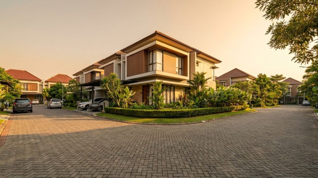 jatiwarna-pondok-gede-harga-potensi-2026 Cluster perumahan modern di kawasan Jatiwarna dan Pondok Gede Bekasi dengan akses jalan lebar
