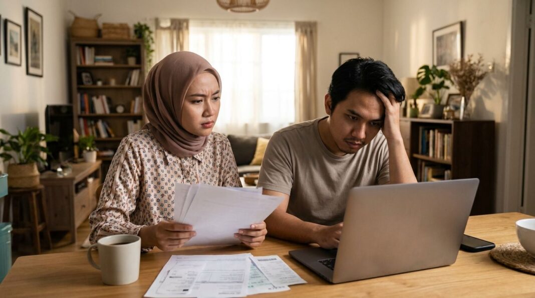 kesalahan-pembeli-rumah-pertama Pasangan muda Indonesia tampak kecewa setelah menyadari kesalahan dalam pembelian rumah pertama mereka