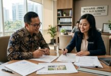 PPJB vs AJB: Perbedaan, Fungsi, dan Mana yang Lebih Aman? Proses penandatanganan dokumen PPJB dan AJB di kantor notaris dalam transaksi jual beli properti Indonesia